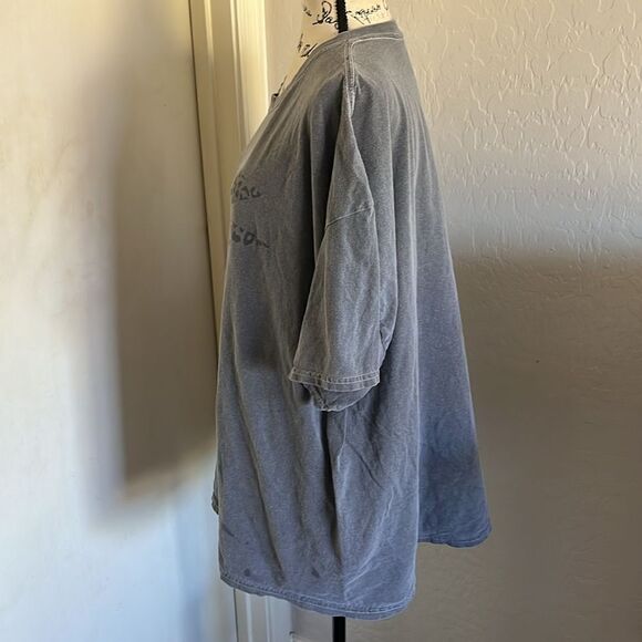 David Bowie Distressed Gray Graphic Shirt - Picture 2 of 9